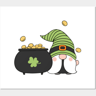 St Patrick Day Gnomes Posters and Art